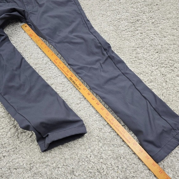 Western Rise Pants Mens 31 (Fits 30x30) Gray AT Slim Straight‎ Stretch Travel - Picture 11 of 13
